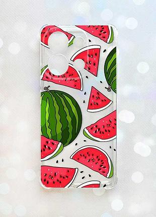 Чехол с утолщёнными углами на xiaomi redmi note 13 4g :: арбузы (принт 341)