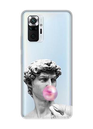 Прозрачный чехол для xiaomi redmi note 10 pro / 10 pro max :: скульптура (принт 352)