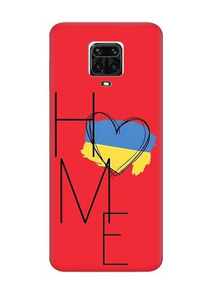 Матовий червоний чохол на xiaomi redmi note 9 pro / 9s / 9 pro max :: дім україна (принт 353)