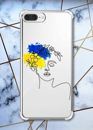 Чохол з потовщеними кутами на iphone 7 plus/8 plus :: українка арт (принт 3)
