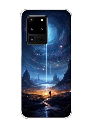 Чехол с утолщёнными углами для samsung galaxy s20 ultra :: космос (принт 244)