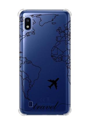 Чохол з потовщеними кутами на samsung galaxy a10 (2019)/a105 :: карта. контур (принт 330)