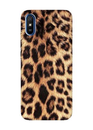 Матовый чехол на xiaomi redmi 9a :: леопардовый дизайн (принт 383)