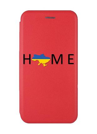 Чехол-книжка с рисунком для xiaomi redmi note 8 pro красный :: дом украина (принт 72)