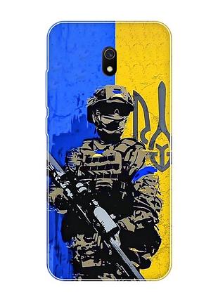 Чехол на xiaomi redmi 8a :: солдат (патриотический принт 350)