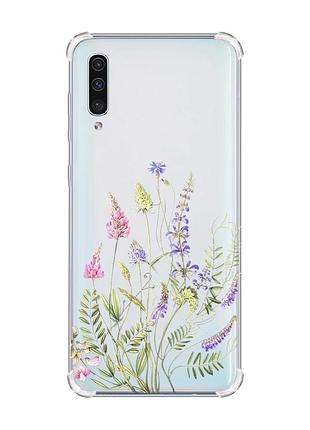 Чохол з потовщеними кутами на samsung galaxy a50 (2019) a505 :: квіткова ідилія (принт 382)