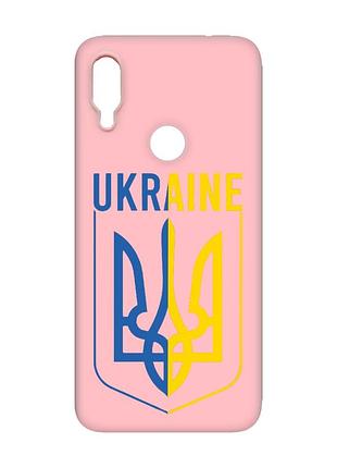 Матовий чохол з рожевими боками на xiaomi redmi note 7/7 pro :: тризуб /принт 254/