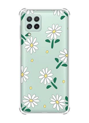 Чохол із потовщеними кутами на samsung galaxy a22 5g / a22s 5g :: ромашки (принт 368)