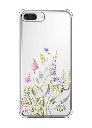 Чохол з потовщеними кутами на iphone 7 plus/ 8 plus :: квіткова ідилія (принт 382)