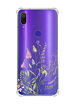 Чехол с утолщёнными углами для xiaomi redmi note 7/note 7 pro :: цветочная идиллия (принт 382)