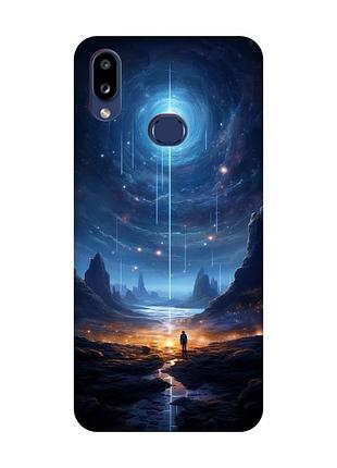 Чехол с красными боками на samsung galaxy a10s (a107) :: космос (принт 244)