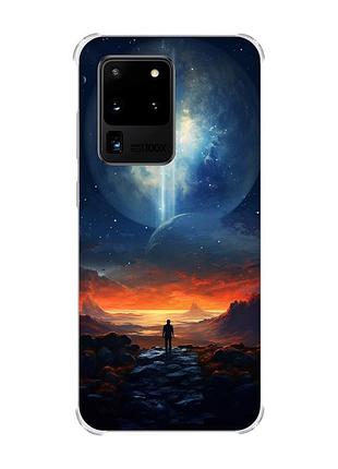 Чехол с утолщёнными углами для samsung galaxy s20 ultra :: космос (принт 247)
