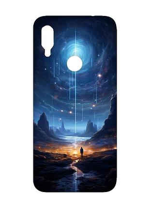 Чохол з рожевими боками на xiaomi redmi note 7/7 pro :: космос /принт 244/