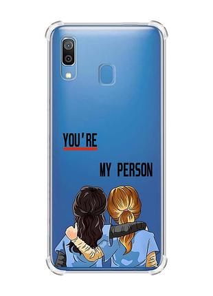 Чехол с утолщёнными углами на samsung galaxy a30 (2019)/a20 (2019) подружки с анатомии (принт 251)