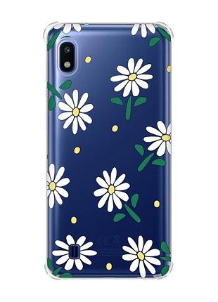 Чехол с утолщёнными углами для samsung galaxy a10 (2019)/a105 :: ромашки (принт 368)