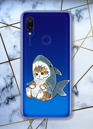 Прозорий чохол на xiaomi redmi 7 :: кошеня /принт 120/