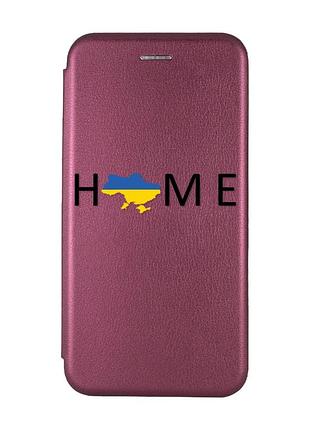 Чохол-книжка з малюнком для samsung galaxy а10ѕ/ a107 бордовий :: дім україна (принт 72)