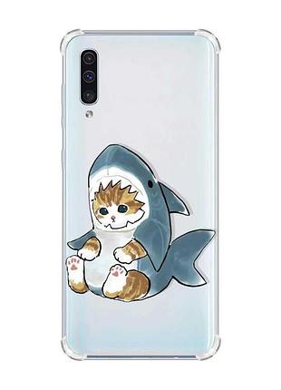 Чохол з потовщеними кутами на samsung galaxy а50 (2019) а505 :: кошеня (принт 120)