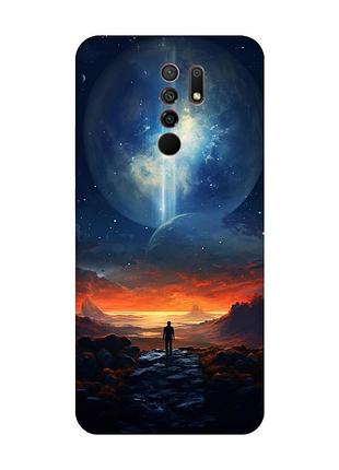 Чохол з червоними боками на xiaomi redmi 9 :: космос (принт 247)