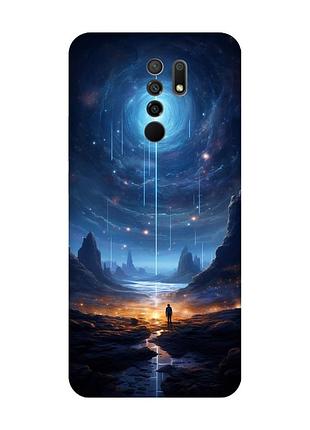 Чохол з чорними боками на xiaomi redmi 9 :: космос (принт 244)