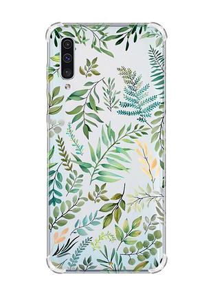 Чохол з потовщеними кутами на samsung galaxy a50 (2019) a505 :: рослинний фон (принт 377)