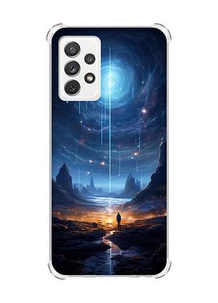 Чехол с утолщёнными углами на samsung galaxy a72 :: космос (принт 244)