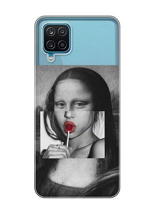 Прозорий чохол на samsung galaxy a12 4g :: сучасна мона ліза (принт 351)