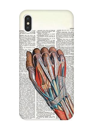 Чехол на iphone xs max :: анатомия руки (принт 298)