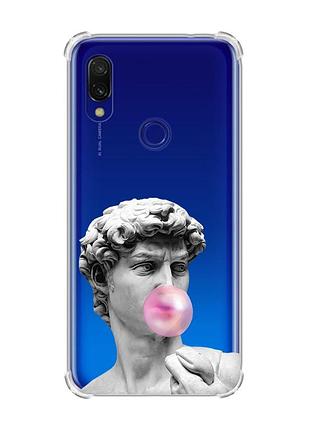 Чехол с утолщёнными углами на xiaomi redmi 7 :: скульптура /принт 352/