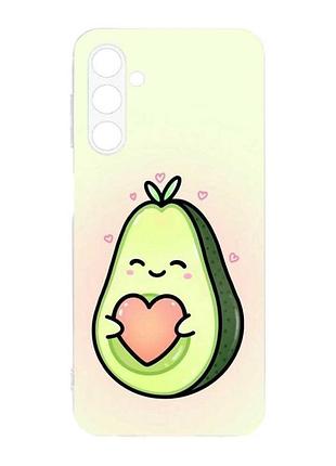 Чохол на samsung galaxy m14 :: кавай авокадо з сердечком (принт 310)