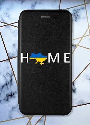 Чохол-книжка з малюнком для xiaomi redmi note 9/10x чорний :: дім україна (патріотичний принт 73)