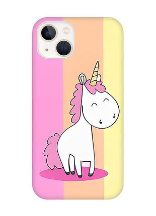 Магнітний чохол на iphone 14 plus із підтримкою magsafe :: єдиноріг (принт 104)