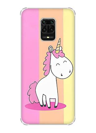 Чохол з потовщеними кутами на xiaomi redmi note 9 pro/ 9s/ 9 pro max :: єдиноріг (принт 104)