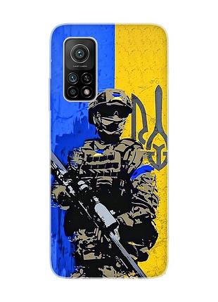Чехол на xiaomi mi 10t/mi 10t pro :: солдат (патриотический принт 350)