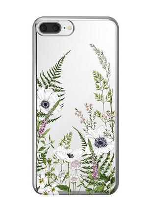Прозорий чохол для iphone 7 plus / iphone 8 plus :: квіти польові (принт 363)