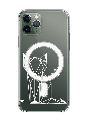 Магнитный чехол на iphone 12/12 pro с поддержкой magsafe :: лиса (принт 127)