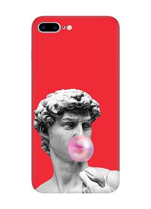Матовый красный чехол на iphone 7 plus/8 plus :: скульптура (принт 352)