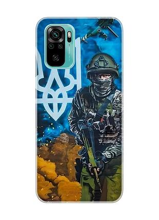 Чехол на xiaomi redmi note 10 / note 10s :: защитник (патриотический принт 349)