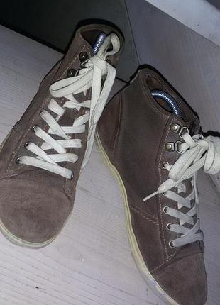 Timberland - замшевые коричневые кеды р. 40,5- 41 (27 см)