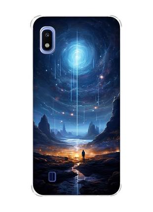 Чехол с утолщёнными углами для samsung galaxy a10 (2019)/a105 :: космос (принт 244)