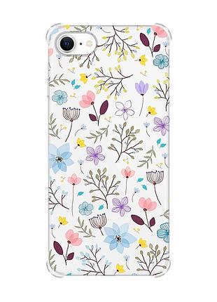 Чохол з потовщеними кутами на iphone 7/ 7s/ 8/ 8s :: квітковий фон (принт 267)