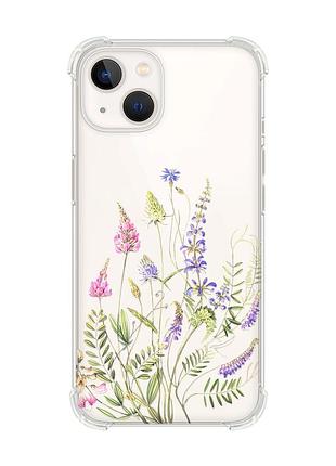 Чохол із потовщеними кутами на iphone 14 plus :: квіткова ідилія (принт 382)