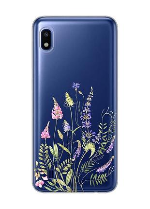 Прозрачный чехол на samsung galaxy a10 (2019) a105 :: цветочная идиллия (принт 382)