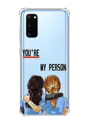 Чохол із потовщеними кутами на samsung galaxy s20 plus :: подруги з анатомії (принт 251)