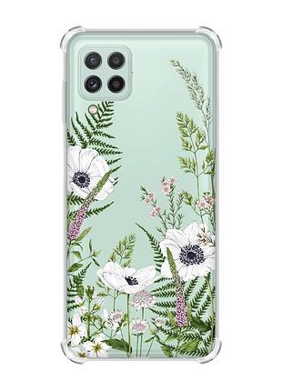 Чохол із потовщеними кутами на samsung galaxy a22 5g / a22s 5g :: квіти польові (принт 363)