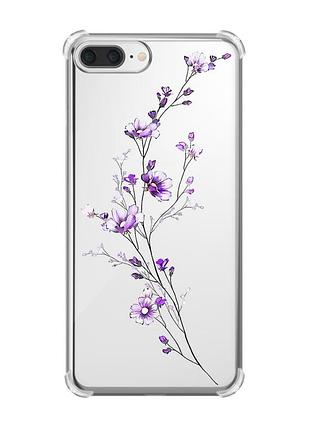 Чехол с утолщёнными углами на iphone 7 plus/8 plus :: веточка цветов (принт 278)