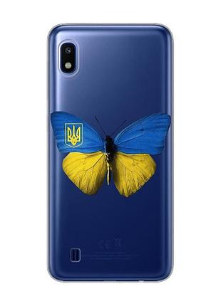 Прозорий чохол на samsung galaxy a10 (2019) a105 :: метелик україна (принт 255)