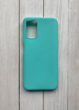 Силиконовый матовый чехол на xiaomi redmi 9t бирюзовый