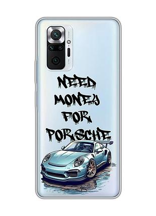 Прозрачный чехол для xiaomi redmi note 10 pro / 10 pro max :: хочу порше (принт 385)