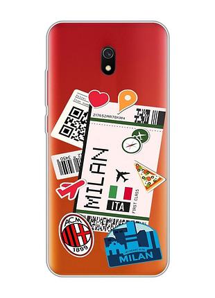 Прозрачный чехол на xiaomi redmi 8a :: путешествия. италия (принт 325)